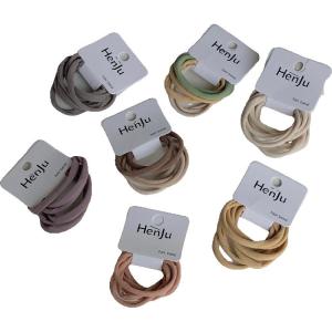 Color Block Hair Ties for Women Simple Seamless High Elasticity Hair Bands Hair Accessories Korean Style  Outlined