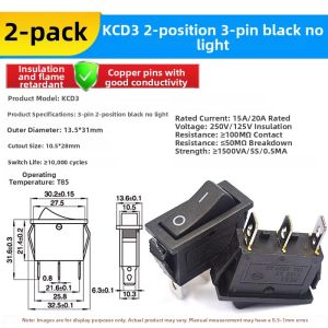 Risym | Single Pole Double Throw 3 Position Rocker Switch 3 Pins