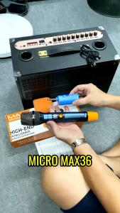 ( XẢ LỖ ) Micro Không Dây Karaoke Max 19 Max 36 & Max 56 Pin Sạc Mẫu Mới 2023 Màn Hình LED Chống Hú Tốt Hát Nhẹ Sóng Mạnh