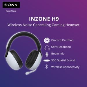 Sony INZONE H9 Wireless Gaming Headset | Noise Cancelling | 360 Spatial Sound for Gaming | Boom Microphone | WH-G900N