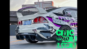 Cản sau thể thao bản Js dành cho Honda Civic Gen 8 (2006 - 2011)