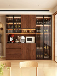 Solid Wood Integrated Tall Cabinet Sideboard