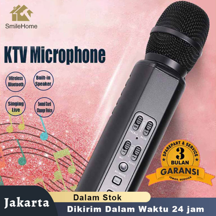 Mic Bluetooth K6 / Smule Wireless Karaoke Portable / Mikropon Blutut