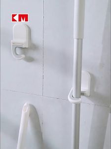 1 Pcs Mop Hook Holder Trackless Brush Broom Wall Mount Mop Hanger Organizer Kitchen Bathroom Broom Mop Hook