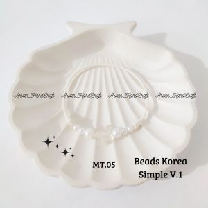 Gelang Tali Putih Manik Beads Model Korea Simpel V.1