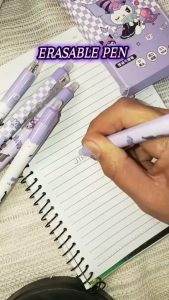 Kuromi Erasable Gel Pen Cute Pen Blue /Black Ink With Eraser Magic ballpen  School Stationery Supplies