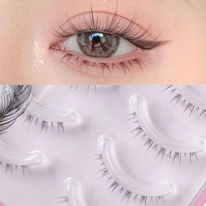 5 Pair Clear Band Lower Eyelashes Handmade False Eyelashes Bottom Lashes Natural Manga Lashes douyin makeup lash Extension
