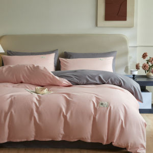 All Cotton Twin Combination Duvet Cover Set Nordic Pure Color Four Seasons