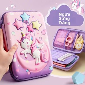 Hộp Bút Hình Kỳ Lân 3D EVA Dễ Thương Hộp Đựng Đồ Dùng Học Tập Hoạt Hình Dành Cho Bé Gái Hộp Đựng Bút Màu Hộp Đựng Bút Học Sinh Đồ Dùng Học Tập Hộp Đựng iPad