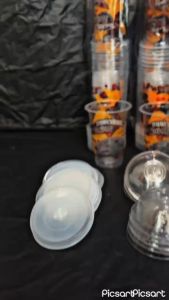 GELAS POP ICE/GELAS PLASTIK/GELAS BUBBLE/GELAS OZ ISI 50 PCS UKuran 14 dan 16 OZ/GELAS BOBA/GELAS OZ/GELAS PLASTIK ES JUS MOTIF delicious drink STARINDO TERMURAH