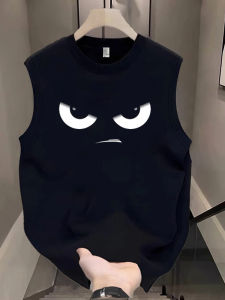 Áo Thun Cotton American Style Pure Cotton Vest Nam Tay Ngắn Mùa Hè Rộng Rãi Thể Thao Cổ Tròn Đa Năng Áo Thun Thường Ngày