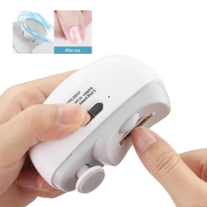 Electric Nail Clipper Safety Automatic Fingernail Clipper With Light Portable Polishing Nail Trimmer for Kids Adults Elderly