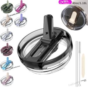 Nắp Thay Thế Chống Rò Rỉ 40OZ Có Ống Hút Dạng Bật Dành Cho Bình Stanley Quencher H2.0 Và ProTour - Nắp Chai Nước Bằng Nhựa