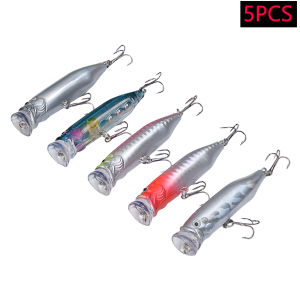 5pcs Topwater Floating Crankbaits Fishing Lures Set Popper Swimbait Hard Baits Artificial Wobbler For Pike Trolling Bass Carp