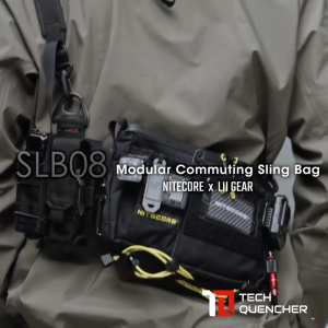 Nitecore SLB08 Sling Bag - Crossbody Bag - 2L - Molle System - YKK Zippers - 500D Nylon - Modular - EDC