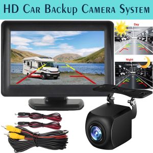 4.3-Inch Display HD Rearview Camera Kit Micro Wide Angle Clear Night VisionUniversal 12V Vehicle Parking Assist Camera System