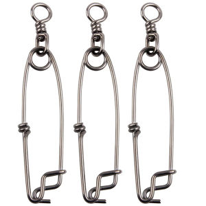 Longline Fishing Snap Clips 5Pcs Stainless Steel Fishing Swivels Branch Hanger Snaps Tuna Clips with Rolling Swivel Saltwater