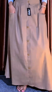 NEW!! ROK saku depan model vareasi kancing/rok panjang wanita kekinian korean style/rok premium terbaru NEW