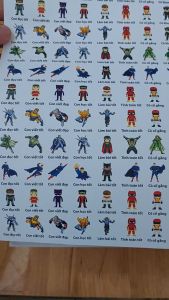 Sticker khen chữ SIÊU NHÂN 40k 5 tờ A4 x 129 Stick/tờ - Mã A440