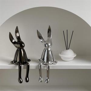 Luxury Sitting Rabbit Figurine Home Decor