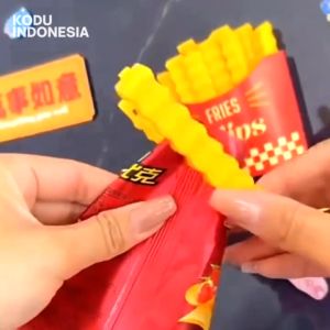 Alat Segel Penyegel Plastik Kantong Makanan Fries Clip Clips Clipper Klip Seal Penjepit Jepitan Bungkus Kemasan Snack Roti Bumbu Dapur Food Sealer Sealing Super Kuat Rapat Kencang Kedap Udara Bentuk Kentang isi 12 pcs Multifungsi Serbaguna