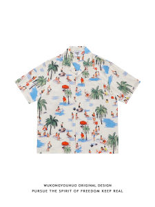 WUKONGYOUHUO | Summer Hawaiian Style Loose Streetwear Couple Shirt