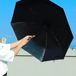UV Umbrella Black Umbrella Fully Automatic Umbrella Wind Proof UV Protection Mini Portable Umbrella Waterproof