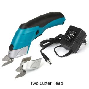 USB Cordless Electric Scissors Cloth Cut Machine Rechargeable Leather Sewing Tailor Scissor Portable Hand Tool With 2PCS Blade
