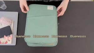 Sleeve Pouch Sarung Tas Bag Case Ipad Tab Tablet Macbook Air Pro Laptop Asus Acer Lenovo HP Samsung Huawei 11 12 13 14 15 inch Motif Gambar Polos Warna Biru Navy Hijau Pink Yellow Brick Merah Lucu Cute Murah Korean Model Banyak Ruang Slot Stationary