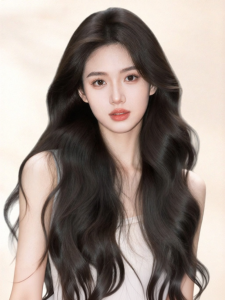 LOUIS FERRE | Natural Wavy Long Human Hair Wig Full Lace Breathable Thin