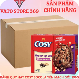 Bánh quy hạt COSY yến mạch socola hộp 196g