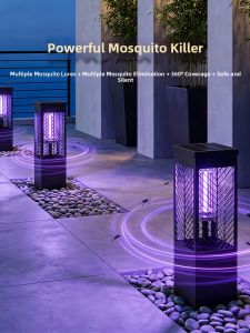 VINCAN | Waterproof Outdoor Solar Powered Mosquito Killer