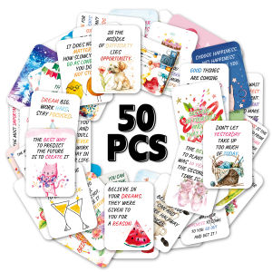 50pcs Positive Encouragement Cards With Inspiration Text For Women Men Famliy Birthday Daily Spiritual Healing Affirmation Card