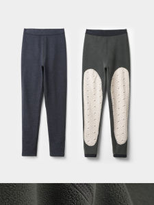 Womens Fleece Lined Thermal Pants High Waist Long Trousers Integrated Velvet Elastic Cotton Pants Winter Warm Trousers