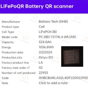 Batterotech 324AH New High-Capacity Lithium Iron Phosphate Battery with Safety Features