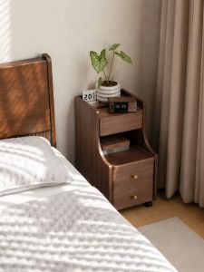 OYIla | Retro Narrow and Solid Wood Style Nightstand