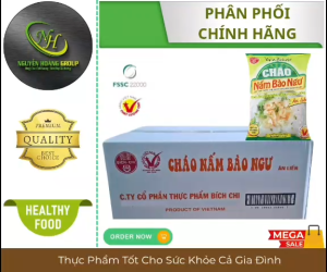 COMBO 10 Gói - Cháo  NẤM BÀO NGƯ Ăn Liền  Bích Chi Gói 50g
