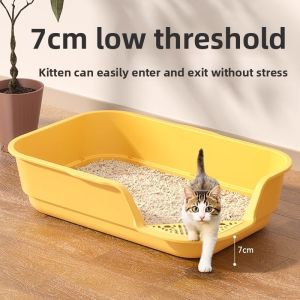 MONLEYTA | Extra Large Open-Top Cat Litter Box Anti-Splash Odor Control Cat Toilet Manleyta Brand Pet Supplies 36x37x50cm Size