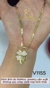 Dây Chuyền Cỏ 4 Lá May Mắn V1155  Cho Nàng Cực Đẹp