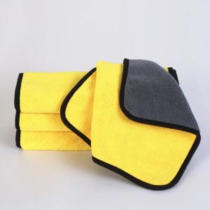 1/5pcs Thicken Car Microfiber Cleaning Towels Thicken Double Layer Soft Drying Cloth Towel Car Care Detailing Towel Wash Rags
