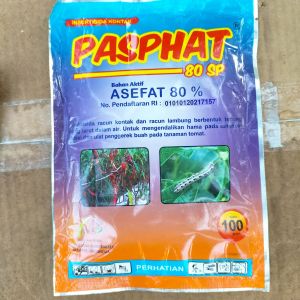 Insektisida Pasphat 80 SP 100 Gram Salusi Hama ulat Tanaman / asefat 80 % Setara Joker