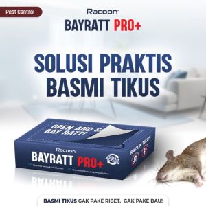 Racoon Bayratt Pro+ Racun Tikus + Anti Kutu Umpan Tikus Mati Kering Tidak Bau Bangkai Menyengat