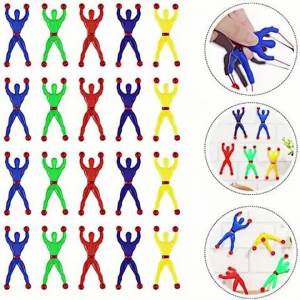 10/100Pcs Novelty Sticky Wall Climbing Climber Men Kids Boy Birthday Party Favors Supplies Pinata Fillers Treat Bag Gifts