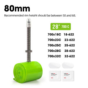 2026 New CYCLAMI Bicycle Inner Tube Green Ultralight TPU French Removable Metal Valve Stem for Road Bike 700C 700 x 18 32C