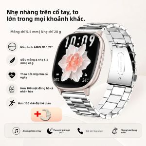 Đồng Hồ Thông Minh HD17 Air Màn Hình AMOLED 1.73 Inch Thiết Bị Theo Dõi Thể Dục 100+ Chế Độ Thể Thao Gọi Điện Bluetooth Theo Dõi Sức Khỏe Dây Đeo Tay Dành Cho Người Lớn