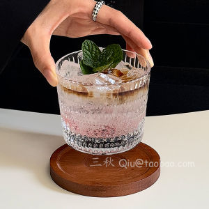 Sanq แก้วคริสตัลสไตล์วินเทจแบบสร้างสรรค์ แก้วน้ำตาลูกไม้ แก้วกาแฟอเมริกัน แก้วน้ำผลไม้ แก้วน้ำ แก้วแอลกอฮอล์ สำหรับผู้ใหญ่