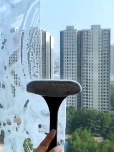 2 In 1 Glass Cleaning Tools Double-sided Telescopic Handle Rod Screen Window Cleaner Mop Squeegee Wiper Brush