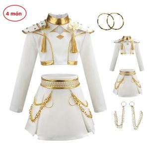Bộ Trang Phục Halloween Thợ Săn Quỷ Dành Cho Trẻ Em Gái Dùng Cho Cosplay Lễ Hội Hóa Trang Biểu Diễn Chất Liệu Cotton Polyester