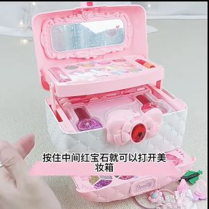 Hộp trang điểm màu hồng cho bé đồ chơi trang điểm cao cấp