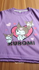 Baju Kaos Anak Perempuan Lucu Import Usia 1 - 10 Tahun Gambar Kuromi - Hypelane Kids - DTF